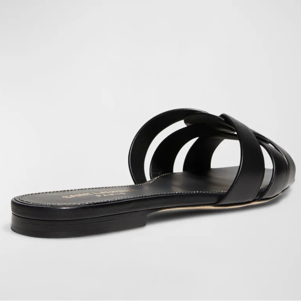 Saint Laurent Tribute Leather Sandal - Picture 2 of 16